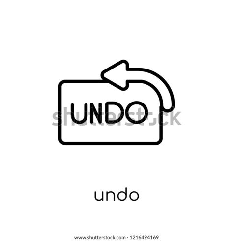 Undo Icon Trendy Modern Flat Linear Stock Vector Royalty Free