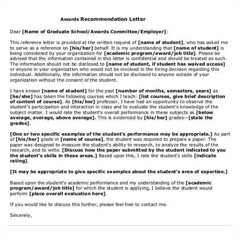 38 Sample Letters Of Recommendation For Graduate School Sample Templates