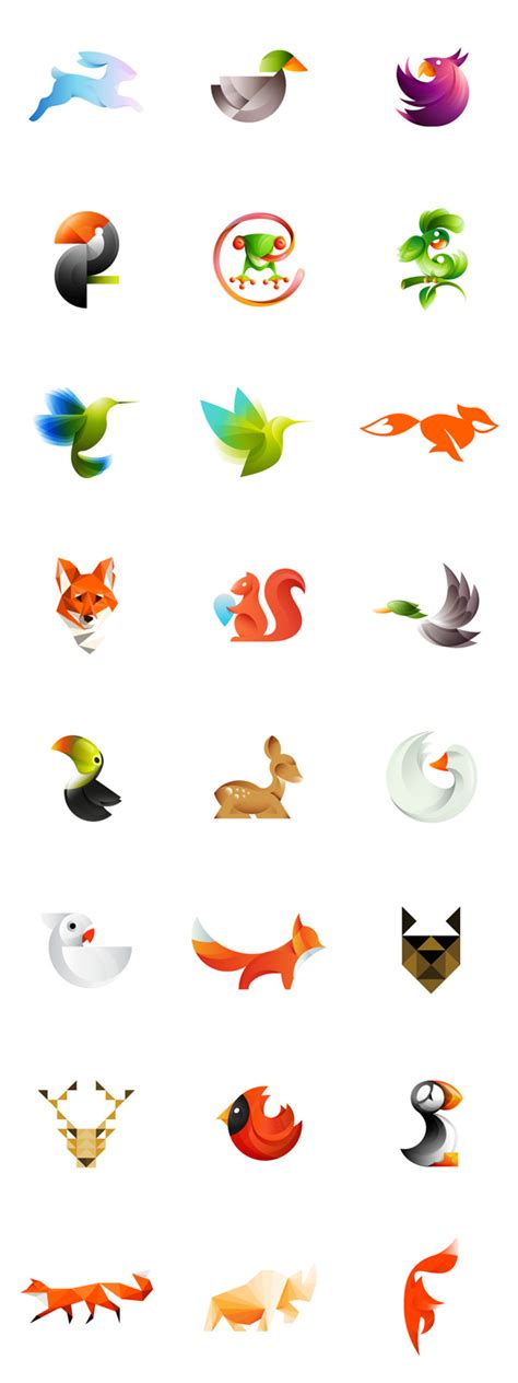Colorful Animal Logos By Ivan Bobrov