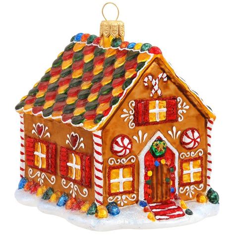2015 Annual Form Gingerbread House Glass Ornament Office Christmas