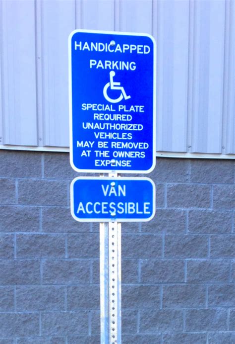 Accessible Parking Spaces For The Handicapped Ada Signs