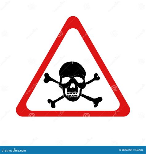 Vector Danger Sign With Skull And Crossbones Stock Vector