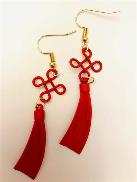 Chinese Style Earrings Chinese Knotting Means Etsy Canada In 2023