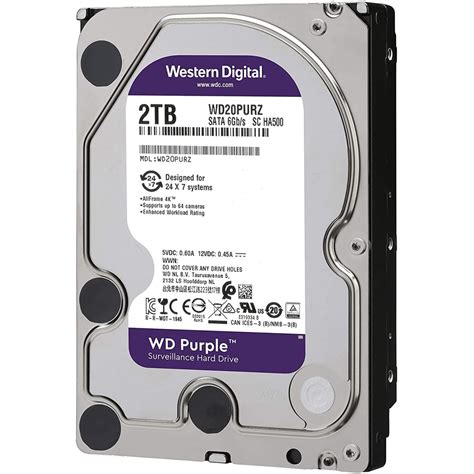 Western Digital Purple Hdd Desktop Storage 2tb Surveillance 5400rpm