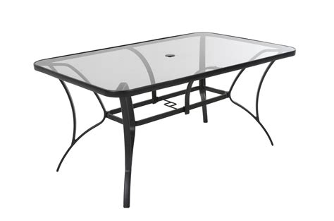 Cosco Outdoor Living Paloma Steel Patio Dining Table Dark Gray Steel Frame Tempered Glass