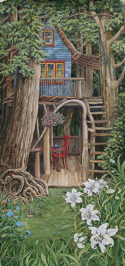 Dianas Tree House Painting By Debbie Dan
