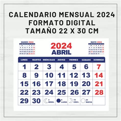Calendario 2024 Archivo Digital Cuotas Sin Interés