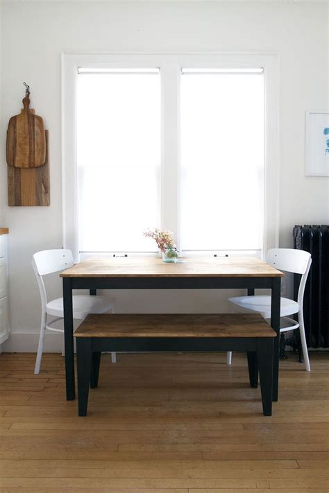 Svalbo table, water based wood stain, water based white paint, water based finish. Kitchen Table Makeover with Amy Howard | Ikea dining table ...