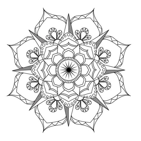 Download and print these coloring pages. Flower Mandala-Coloring page-Adult coloring-art-therapy ...