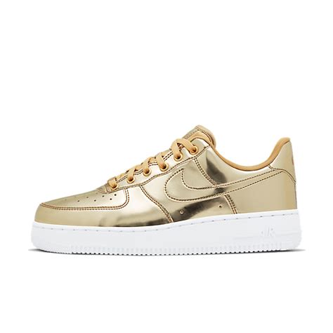 New (never used), size 7 wmns / size 5.5 mens. Nike WMNS Air Force 1 SP 'Gold' - Liquid Metal Pack ...