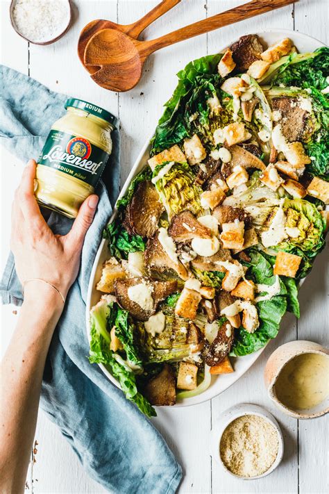 Gegrillter Caesar Salad Mit Senf Sour Cream Dressing · Eat This Foodblog • Vegane Rezepte