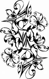 Tribal Coloring Pages Flower Flowers Sticker Stickers Tattoo Decals Library sketch template