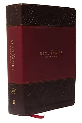 Kjv The King James Study Bible Leathersoft Burgundy Red Letter Full