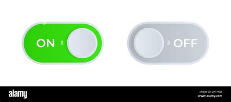 On And Off Switches Slider Button Set For Mobile Application Or