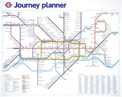 Poster Map Journey Planner Issued By 1987 London Transport Museum