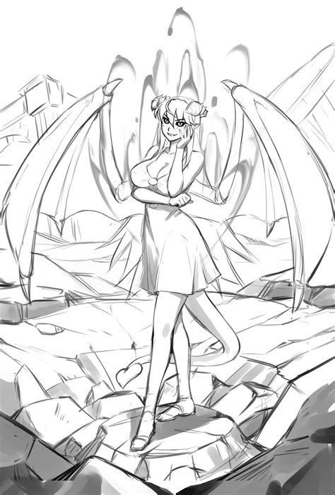 Lilim Mge Monster Girl Encyclopedia Anime Sketch Monster