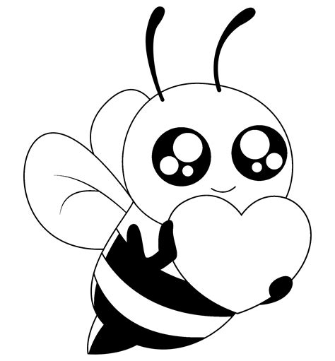 Gaya kartun halaman mewarnai lebah