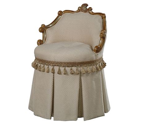 Swivel skirted pleated gathered skirt bedroom bathroom furniture. 15 Skirted Traditional Vanity Chairs | Home Design Lover