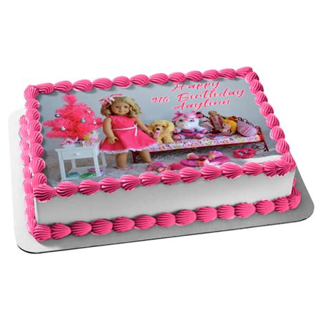 american girl doll edible cake topper image abpid00461 a birthday place