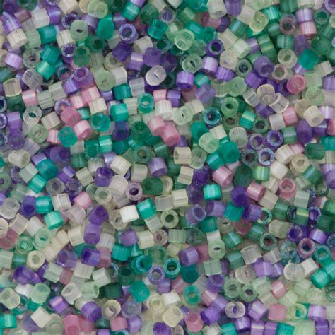 Miyuki Delica Seed Bead 110 Mix Satin Violets 6 Gram Tube 9102