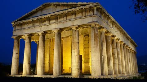 Greek Architecture Building Greece Ancient Wallpapers Hd Desktop