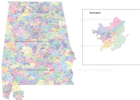 Alabama State Zip Code Map With Location Name Original
