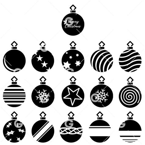 16 Christmas Ornaments Svg Bundle Svged