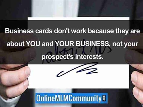 Mlm Business Cards Success Tips Ideas And Lead Generation