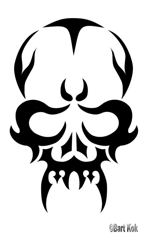 Tribal Skull Tribal Skull Skull Drawing Art Tattoo