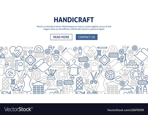 Handicraft Banner Design Royalty Free Vector Image