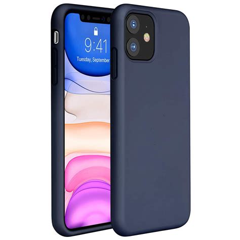dteck iphone 11 case ultra slim fit iphone case liquid silicone gel cover with full body