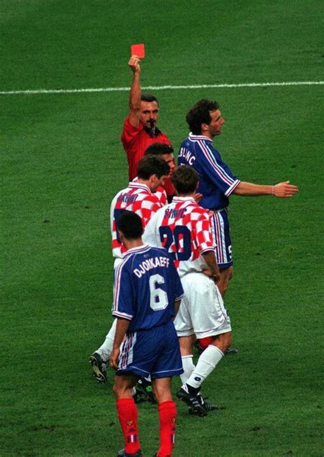 France 2 Croatia 1 In 1998 In Paris French Defender Laurent Blanc Is