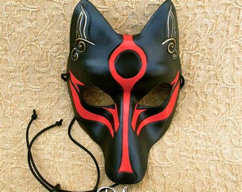 Leather Mask Made To Order Okami Wolf Mask Masquerade Japanese