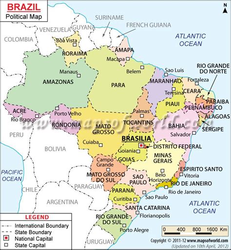 Physical Maps Of Brazil Usefull Map
