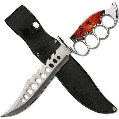 Spider Knuckle Handle Bowie Fixed Blade Knife Hk 983zz