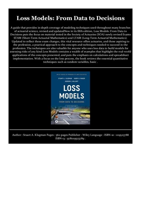 Data Mining Concepts And Techniques 3rd Edition Solution Manual - Loss Models From Data To Decisions 3rd Edition Pdf Klugman loss models