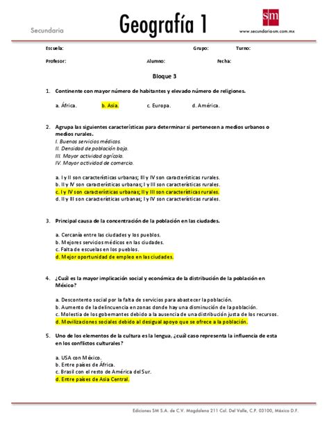 Mantener la piel libre de bacterias. Geografia Cuarto Grado Contestado - Libros Favorito