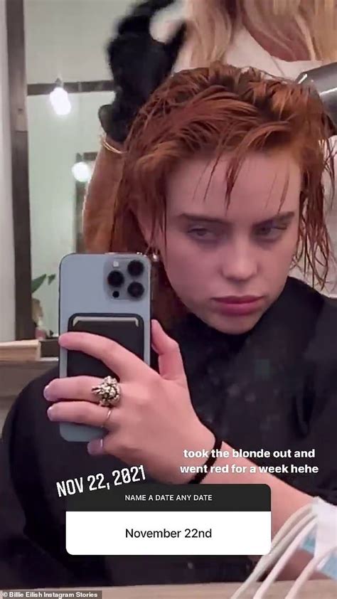 Billie Eilish Reveals She Had Red Hair For A Week After Rocking