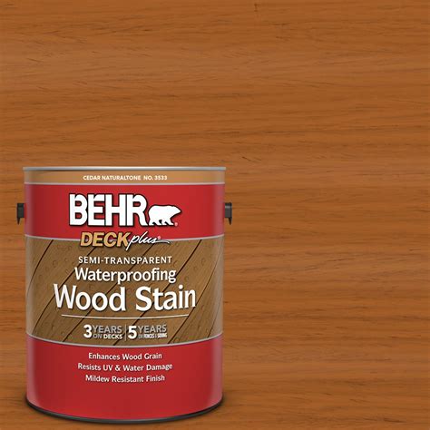 Behr Semi Transparent Deck Fence And Siding Wood Stain Cedar