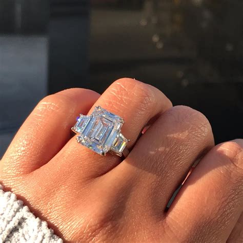 Carat Emerald Cut With Side Stone Ring The Most Elegant Of Its