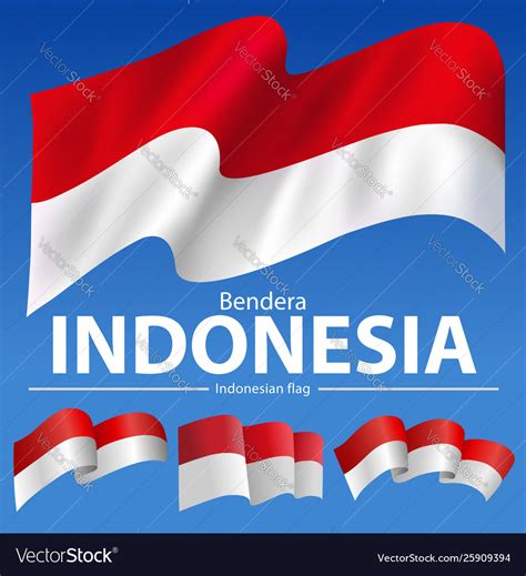 Bendera Indonesia Royalty Free Vector Image Vectorstock