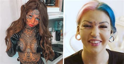 Australian Woman Who Spent On Body Modifications Covers Tattoos