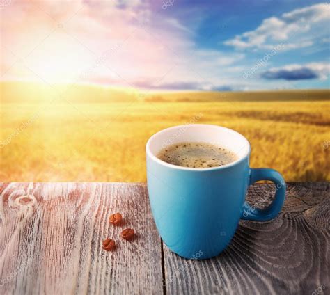 Cup Of Morning Coffee At Sunrise Stock Photo By ©dedivan1923 41995953