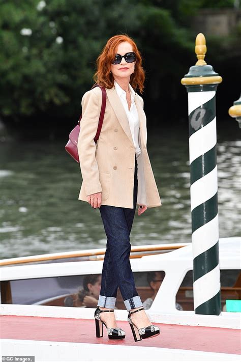 Isabelle Huppert 66 Shows Off Her Age Defying Beauty At The Venice