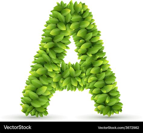 Green Leaves Alphabet Vector In Green Leaves Green Alphabet My Xxx Hot Girl