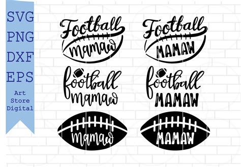 Football Mamaw Svg Graphic By Artstoredigital · Creative Fabrica