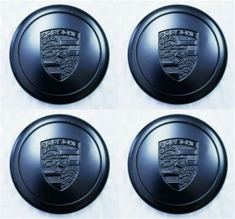 New 4 Pieces Fuchs Wheel Center Caps Porsche Black Glossy Etsy