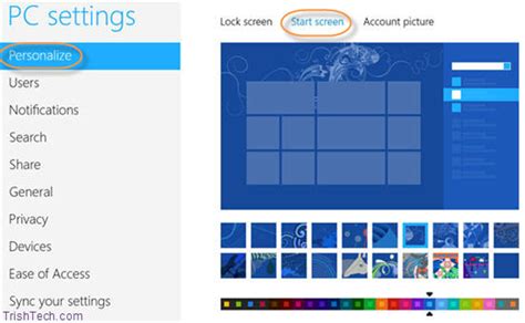 Change Start Screen Background In Windows 8
