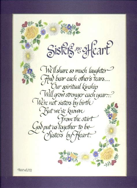 Sisters Of The Heart Quotes Quotesgram