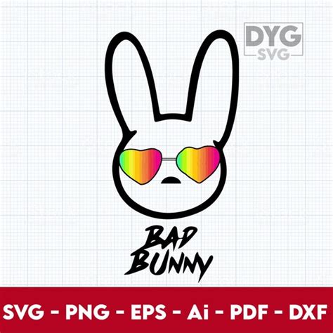 Bad Bunny Svg Dxf Png Eps Bad Bunny Logo Svg Bad Bunny Etsy Belgi